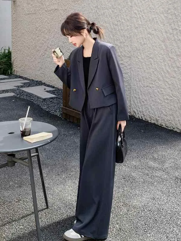 セットアップ レディース 上下セット スーツ ジャケット テーラード テーパードパンツ ロングパンツ 2点セット 長袖 無地 シンプル きれいめ フォーマル 通勤 通学 オフィス カジュアル ゆったり オーバーサイズ 体型カバー 着痩せ 細見え プラスサ