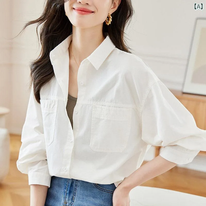 レディース オシャレ 春秋 韓国 シャツ ジャケット レディース 長袖 シンプル シャツ ゆったり カジュアル トップス