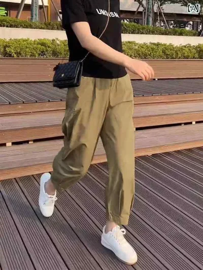 パンツ レディース 夏 ハイウエスト 細身 ゆったり 九分丈 パンツ オーバーオール カジュアル ダディパンツ ホット スタイル