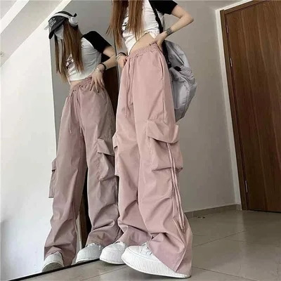 ロングパンツ レディース ズボン ワイドパンツ ワークパンツ カーゴパンツ ゆったり ボトムス 大きいサイズ 体型カバー 着痩せ 細見え ヒップカバー オーバーサイズ 美脚 ストレートシルエット アメリカンレトロ カジュアル スタイルアップ ストリート系