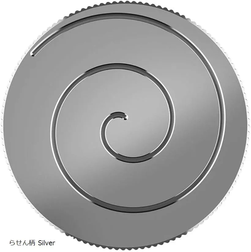 フィジェットスピナー ペンダントジャイロ メタルスピナー コンパクト 精密加工メタル 減圧グッズ ネックレスチェーン付き (らせん柄 Silver)