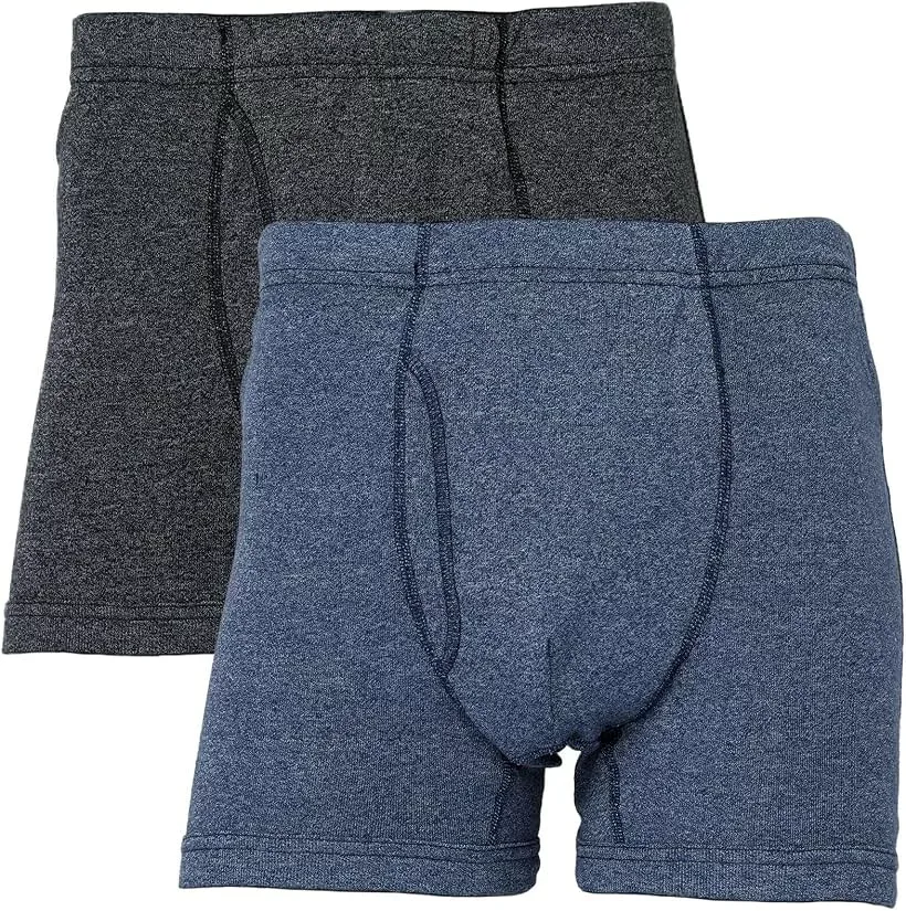 ちょい漏れ対策 ボクサーパンツ 2枚セット メンズ 快適ボクサー ロング丈 ショート丈 追っかけ漏れ対策 三層構造 前開き 綿混 メッシュ 24時間快適 インナー 下着 (ボクサー2枚セット, M)