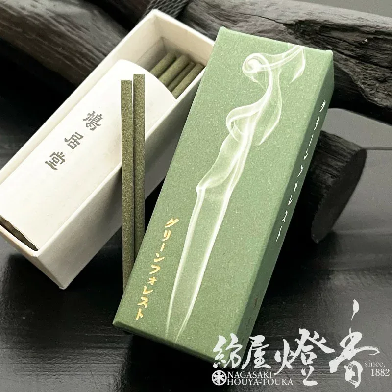 お香 香水の香り グリーンフォレスト 楽しむ薫香 ミニ寸 スティックタイプ 20本 鳩居堂 / GREEN FOREST KYUKYODO きゅうきょどう 京都 銀座 花 香 家伝調合 和の伝統 室内香 旅館 料亭 老舗 部屋焚 文化 高級お香 インセンス アロマ くつろぎ 日本製 / 紡屋燈香 ほうやとうか