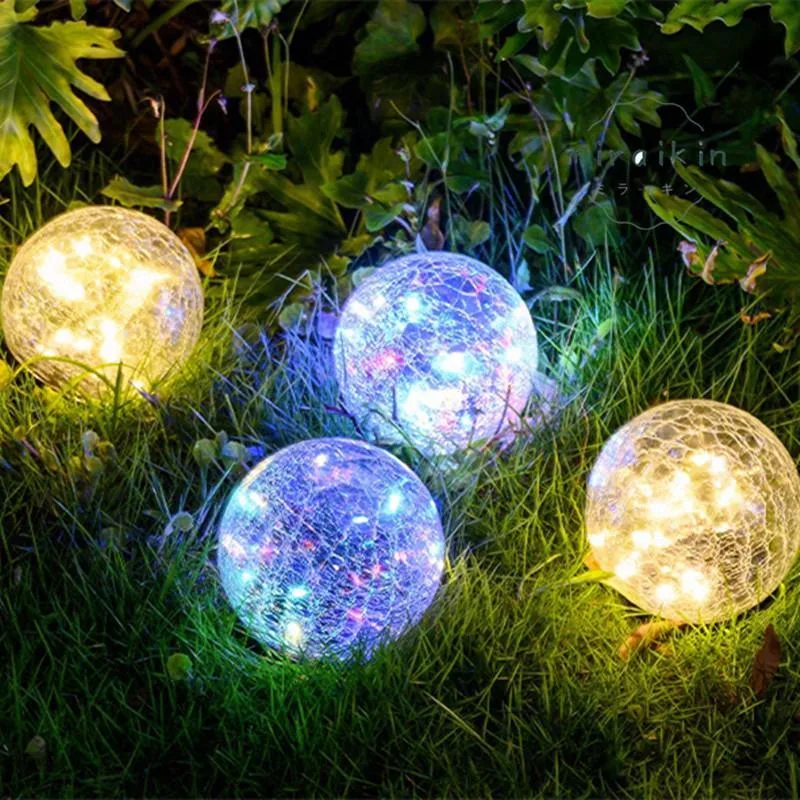 ソーラーライト 屋外 明るい ガーデンライト 防水 3色 ソーラー led ガラス 置き型 トパーズ ドーム型 太陽光 ledライト 庭 玄関 駐車場 夜間センサー 1/2/4