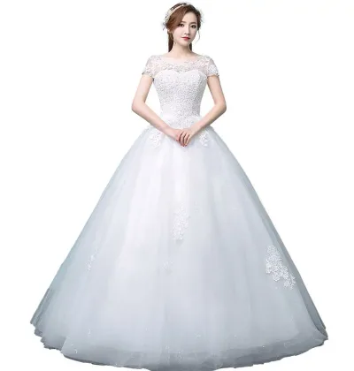 激安ウエディングドレス ロングドレス 結婚式 二次会 マキシ丈ワンピース パーティードレス 卒入式 同窓会 2次会 フォーマルドレス ウエディングドレス 大人 舞台衣装 イブニングドレス ホワイトドレス S/M/L/XL/2XL/3XL パニエ+グローブ+ベール付き