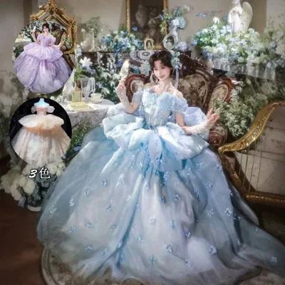 送料無料 ウェディングドレス 誕生日 結婚式 前撮り お姫様ドレス オフショルダー高級感 舞台 カラードレス 演奏会ドレス フォトウェディング撮影 ロング丈 きれいめ パーティードレス 海外挙式 披露宴 ピアノ ワンピース 同窓会 イブニングドレス エレガント 礼服 3色