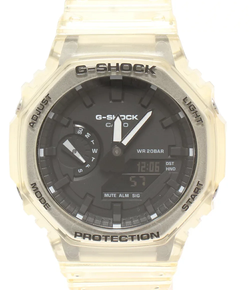 【先着クーポン4日20時~9日1:59迄】【中古】 カシオ 腕時計 G-SHOCK クオーツ ブラック GA-2100SKE レディース メンズ CASIO