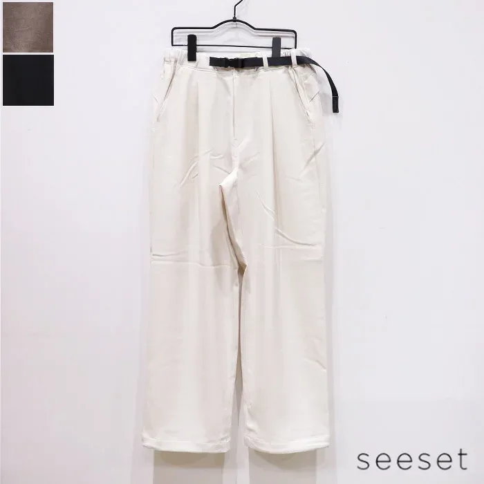 【SALE 30%OFF】seeset(シーセット)ユーティリティーワイドストレートパンツ SE243824 トレートパンツ ワイド