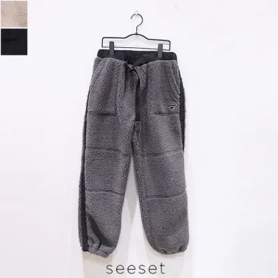 【SALE 20%OFF】seeset(シーセット)BOA SWEAT PT(HLEX) SE243845H HULLE ボア フリース ボトム