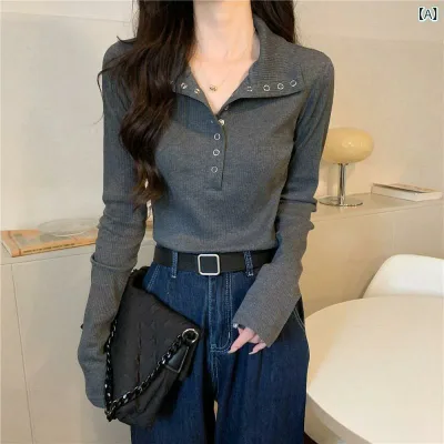 長袖 ニット Tシャツ レディース 春秋 韓国風 セクシー スリムフィット インナー アウター 兼用 トップス 伸縮性 レイヤード 柔らかい 素材 普段使い