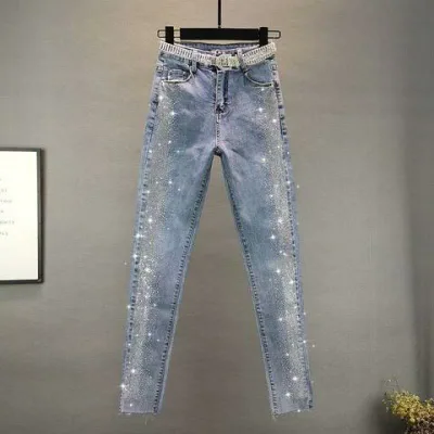 レディース ハイウエスト デニムパンツ 着痩せ ストレートレッグ クロップド丈 カジュアル 普段使い 細見え デニム素材 伸縮性