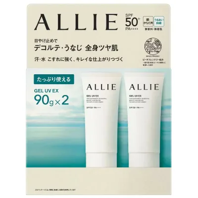 (เซ็ตครีมกันแดด 2 ชิ้น ALLIE Chrono Beauty Gel UV EX 90g x 2 SPF50+ PA++++ สำหรับผิวหน้าและผิวกาย) Kanebo Allie Sunscreen 579573