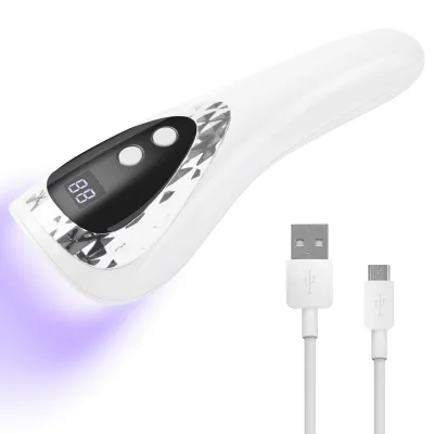 【秋の特別SALE★】最大10%OFF♪ネイルライト ネイルドライヤー コードレス UVライト 15W 5LEDs ディスプレイ付き 充電式 LEDネイルドライヤー 持ち運びやすい LEDライト 硬化ライト タイマー設定可能 ジェルネイル用 レジン用 2階段タイマー機能