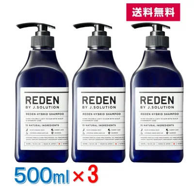 【3本セット 送料無料 】リデン ハイブリット ・ シャンプー R1 500mL スカルプ ケアー 男性臭ケア トリートメント イン シャンプー ウッディームスク の香り