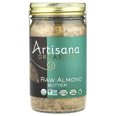 【6,000円以上購入で15%OFFクーポン★10/14 20:00~10/17 09:59】Artisana ロー アーモンドバター 【 iHerb アイハーブ 公式 】 アーティサナ オーガニック 未加工 ナッツバター 397g