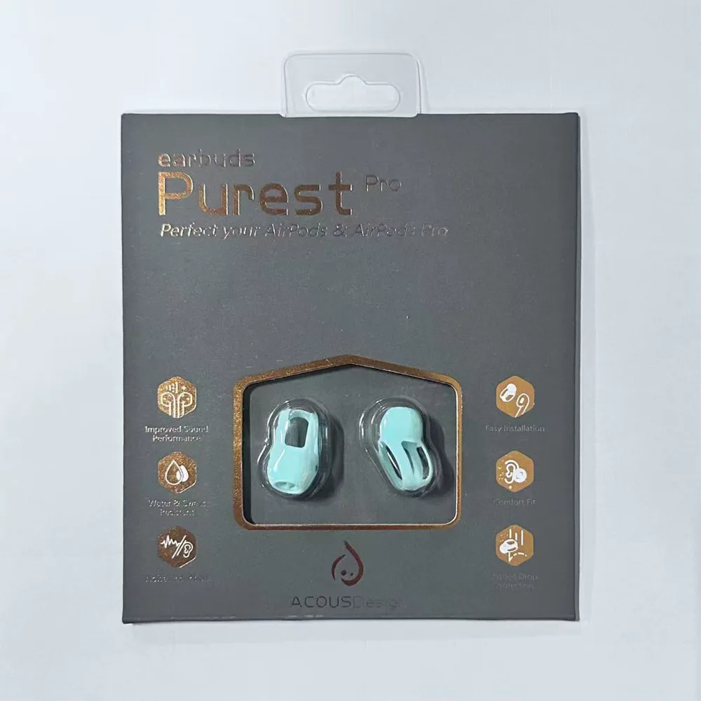 シリコンイヤホンカバー アタッチメント Purest Pro ピュレスト プロ Apple AirPods 3 AirPods Pro 1 2 対応 ACOUS Design (ペールブルー)