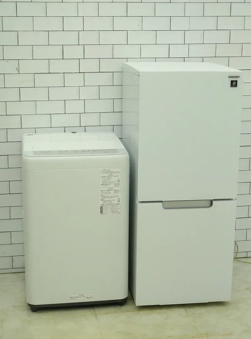 【中古】【地域限定配送・設置無料】152L、5kg◆22年、23年◆シャープ、パナソニック製◆(冷蔵庫、洗濯機)中古家電2点セット