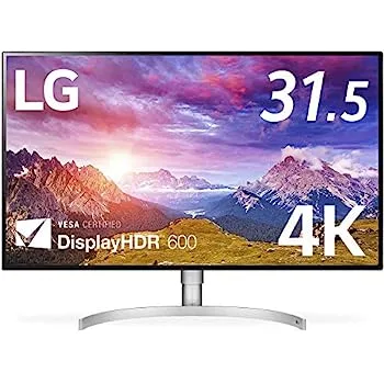 【中古】(非常に良い)LG モニター ディスプレイ 32UL950-W 31.5インチ/4K/DisplayHDR600/Nano IPS/Thunderbolt3×2、HDMI、DP/スピーカー/ピボット、高さ調節/3年安心