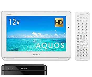 【中古-非常に良い】シャープ ポータブル液晶テレビ ハイビジョン 防水 ワイヤレス設計 AQUOS ホワイト 12V型 2T-C12AF-W