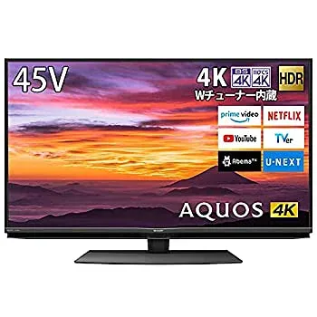 【中古】(非常に良い)シャープ 4K チューナー内蔵 液晶 テレビ Android TV HDR対応 N-Blackパネル AQUOS 45V型 4T-C45BN1