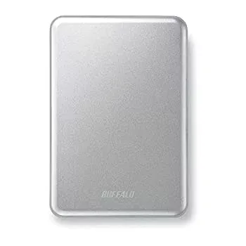 【中古】BUFFALO アルミ素材&スリム ポータブルHDD Mac対応 USB3.0 1TB シルバー HD-PUS1.0U3-SC