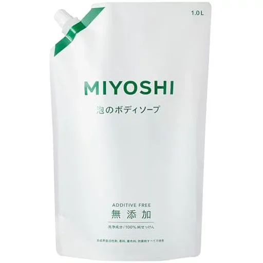 MIYOSHI 無添加 泡のボディソープ 詰め替え リフィル 1.0L