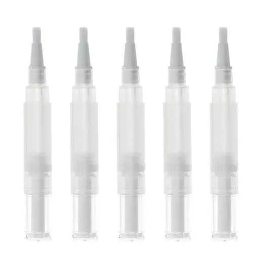ツイストペン 5ml 透明 詰め替え容器 空のネイルオイルペン 5本セット メイク容器 多機能 ファンデーション ネイルオイル コンテナ ブラシヘッド付き 小分けボトル 携帯便利 旅行小物 繰…