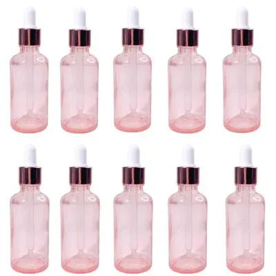 HOTQ スポイトボトル 30ml ガラス製 遮光 アロマオイル用 詰め替え容器 小分けボトル 旅行用 化粧品対応 10本セット