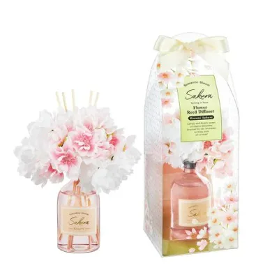 サクラCC フラワー リードディフューザー(カスミザクラ)100mL 可憐でやさしい桜の香り ギフト 誕生日 一人暮らし 新生活 ホワイトデー 母の日 SAKURA 入学 卒業 入園 歓迎会 送別会