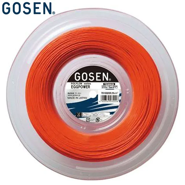 ゴーセン GOSEN 硬式ガット エッグパワー16 200Mロール オレンジ エッグボール 超攻撃型ボール 用品 用具 器具 アイテム グッズ アクセサリー テニス ラケットスポーツ TS1002OR