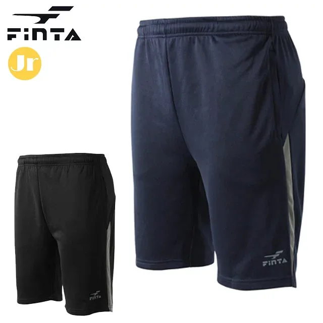 ネコポス フィンタ スポーツウエア ジュニア ハーフパンツ FINTA FT3014 ジャージ ニットパンツ ポケット付属 ベーシックタイプ スリムシルエット サッカー フットサル トレーニングウエア