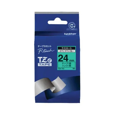 BROTHER ブラザー ピータッチ TZeテープ ラミネートテープ 24mm 緑 / 黒文字 TZE-751 1個 【×6セット】 【お徳用 まとめ買い お買い得 業務用 割引 セット販売】 文房具・事務用品 文具 オフィス用品 文房具 事務用品 ラベルシール・プリンタ