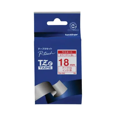 BROTHER ブラザー ピータッチ TZeテープ ラミネートテープ 18mm 白 / 赤文字 TZE-242 1個 【×6セット】 【お徳用 まとめ買い お買い得 業務用 割引 セット販売】 文房具・事務用品 文具 オフィス用品 文房具 事務用品 ラベルシール・プリンタ