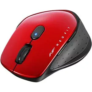 バッファロー (サプライ) 無線 BlueLED 5ボタン NEOFITマウス Mサイズ レッド BSMBW510MRD