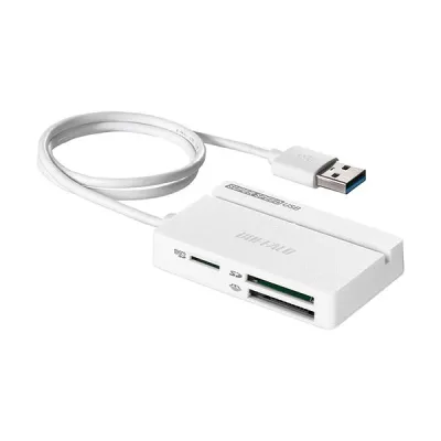 BUFFALO バッファロー USB3.0マルチカードリーダー スタンダード ホワイト BSCR100U3WH 1台パソコン カードリーダー