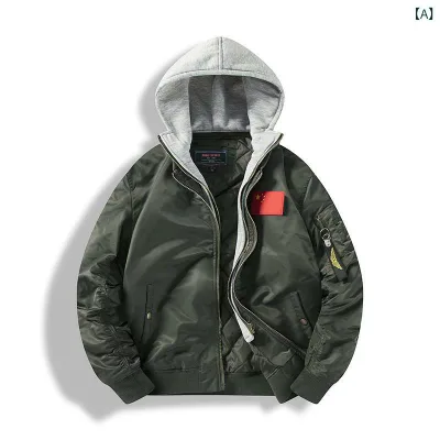 Military Jacket Men's Jacket Blouson Outerwear Air Force Pilot Stand Collar Insulation Thick Cold Protection Warm Autumn Winter Teens 20s 30s Commuting to School Casual American Casual Street Riders