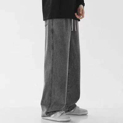 ジーンズ デニムパンツ メンズ 大きいサイズ ゆったり ストレートパンツ ボトムス ズボン コットン ジーパン 普段使い 通学 カジュアル ブルー 春 秋 おしゃれ トレンド