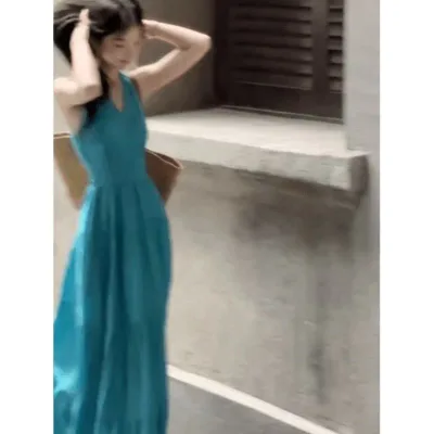 ワンピース レディース 夏 半袖 ロングワンピース きれいめ aライン 体型カバー 無地 薄手 クルーネック ゆったり 着痩せ お出かけ デート 20代 30代