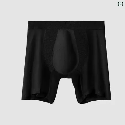 ボクサーパンツ メンズ 男性用 通気性 吸汗 速乾 伸縮性 ストレッチ 加圧 ロング丈 スポーツ用 普段使い スポーツウェア 下着 インナー ブラック