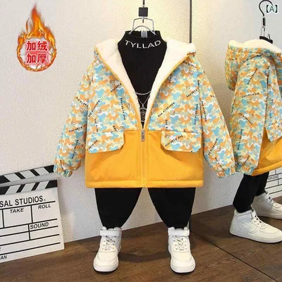 キッズ アウター 男の子 ジャケット 裏起毛 防寒 厚手 コート 子供 服 フード付き マウンテンパーカー ウィンドブレーカー ブルゾン トップス ジャンパー 暖かい カジュアル 通学 旅行 秋 冬