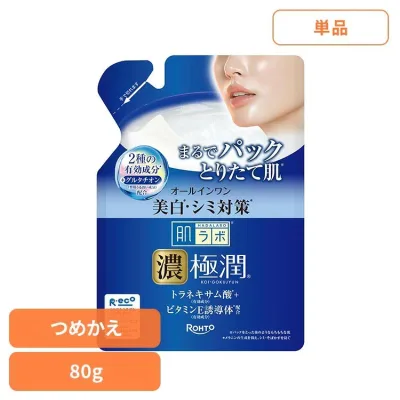 肌ラボ極潤 美白パーフェクトゲル 詰め替え用 80g ロート 肌ラボ 保湿 肌ラボ極潤 オールインワン ジェル グルタチオン 美白パーフェクトゲル 詰め替え 肌ラボ