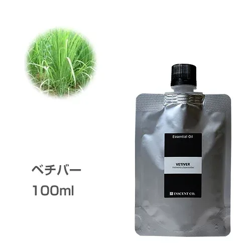【詰替用/アルミパック】ベチバー 100ml エッセンシャルオイル 精油 アロマオイル アロマ 大容量 業務用 インセント AEAJ 認定精油 日本アロマ環境協会 アロマディフューザー アロマ加湿器【IST】