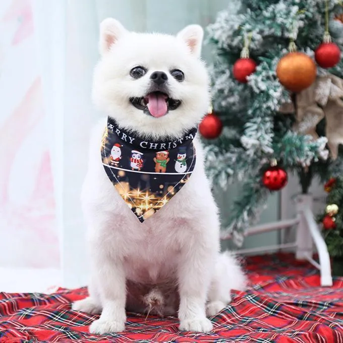 スカーフ バンダナ 小型犬 ドッグウェア かわいい ドッグ 中型犬 犬用 おしゃれ 犬服 ペット 首輪 クール ストール チワワ アニマル マフラー クリスマス老人の日