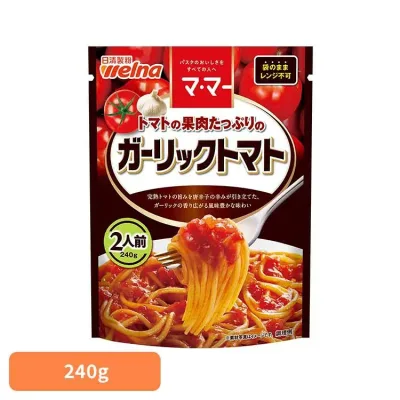 【ほぼ全品P5倍★10日0:00~23:59迄】パスタソース マ・マー ガーリックトマト トマトの果肉たっぷりのガーリックトマト マ・マー 日清製粉ウェルナ 簡単 パスタ パスタソース レトルト 常温 インスタント ストック ガーリックトマト 日清製粉ウェルナ