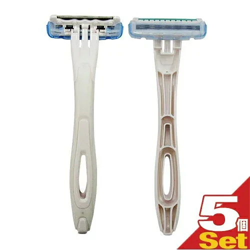 【ホテルアメニティ】【個包装タイプ】【貝印】業務用 使い捨てカミソリ3枚刃 (スムーサー付) x 5個【最強翌日配送】【ネコポス】【送料無料】