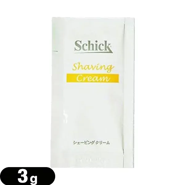【ホテルアメニティ】【パウチ】シック(Schick) シェービング剤 シェービングクリーム 3g ×1個【最強翌日配送】【宅配便】