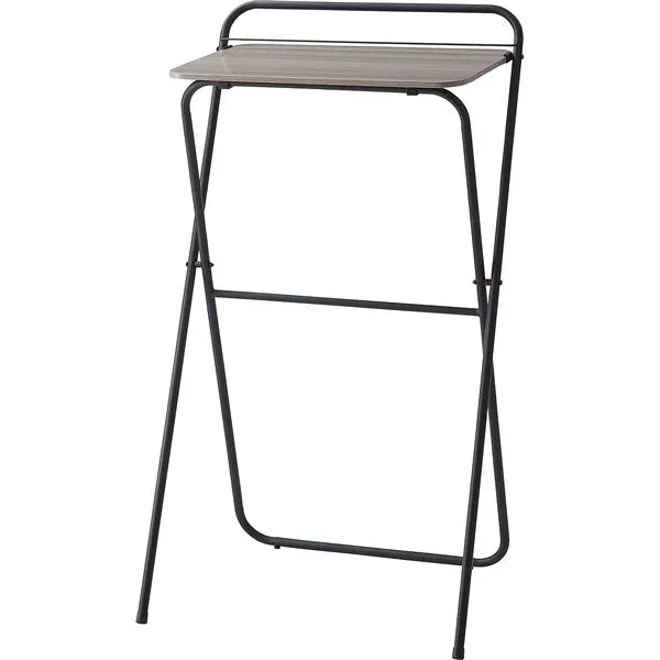 フォールディングハイデスク ブラック 約W64.5×D56×H116.5/107cm 完成品
