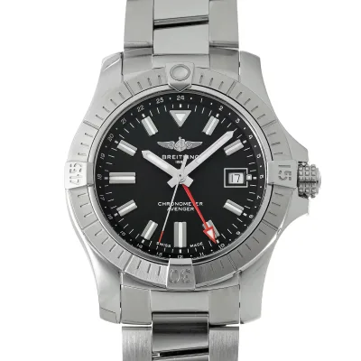 【〜10/9 最大5万円クーポン】ブライトリング BREITLING アベンジャー オートマチック GMT 43 A32397 ブラック メンズ 腕時計 ブライトリング 時計 高級腕時計 ブランド 【ローン48回払い無金利】【中古】