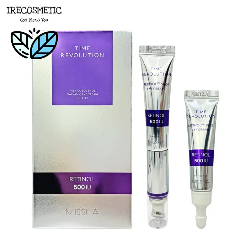\ミシャ/ タイムレボリューション レチノール500ショット ガルバニックアイクリームデュオセット(本品15ml+レフィル15ml) /美容液 / 韓国コスメ / エイジングケア / セラム / スキンケア / ミシャ / TIME REVOLUTION Retinol 500Shot Eye Cream Duo set