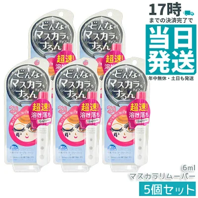 【5個セット】プライバシー マスカラリムーバー 6ml 塗るだけリムーバー ウォータープルーフ対応 クレンジング マスカラ まつげ ポイントメイク用 コーム型 コットン不要 まつげ美容液配合 ポイントメイク落とし アイメイク 国内正規品 あす楽 送料無料